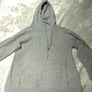 Gray textured lightweight hoodie
